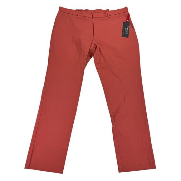 Tommy Hilfiger Mens TH Flex Tate Modern Fit Solid Pants Red 36x30 - Picture 1 of 4